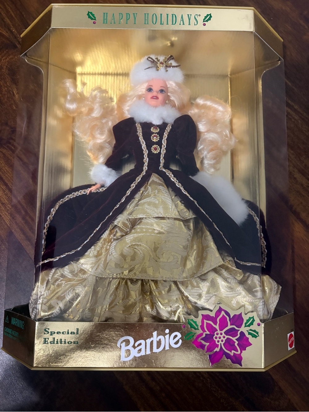 Barbie Holiday Special Edition Doll - Gold & Brown with White Trim